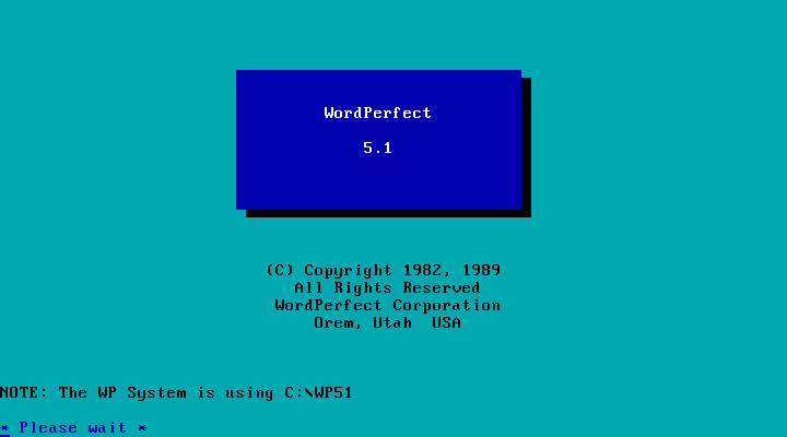 Word Perfect 5.1
